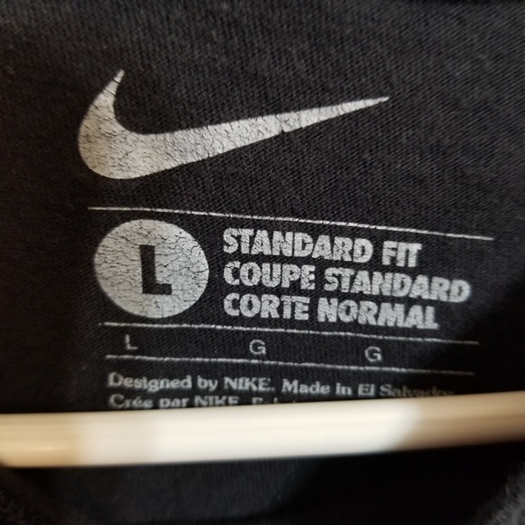 Nike Mens Black T-Shirt Size L Q28E - Picture 3 of 4